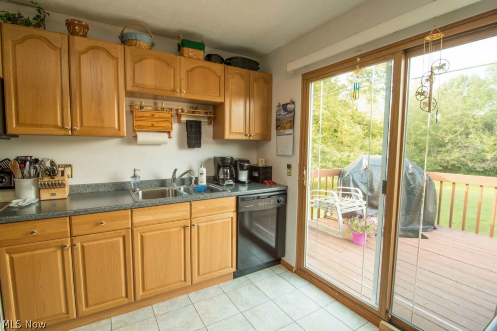 5579 Reef Road Mentor, OH 44060 - Photo 2 of 24 Large kitchen with newer cabinets and sliding doors to large deck