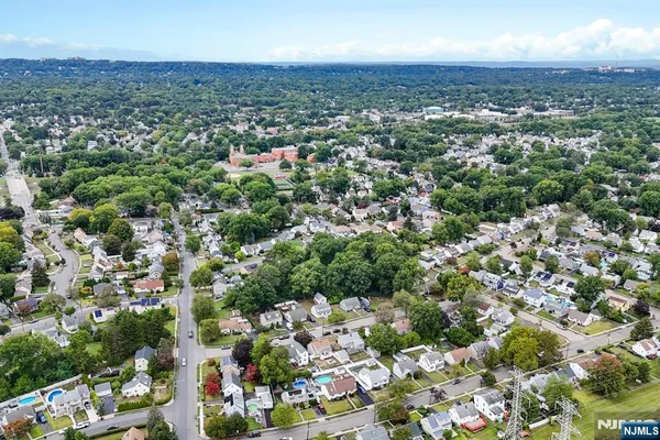 an aerial view of a city