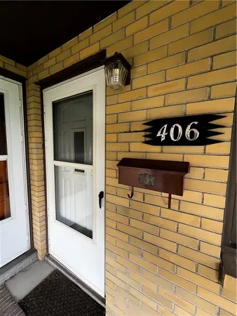 a view of front door of house