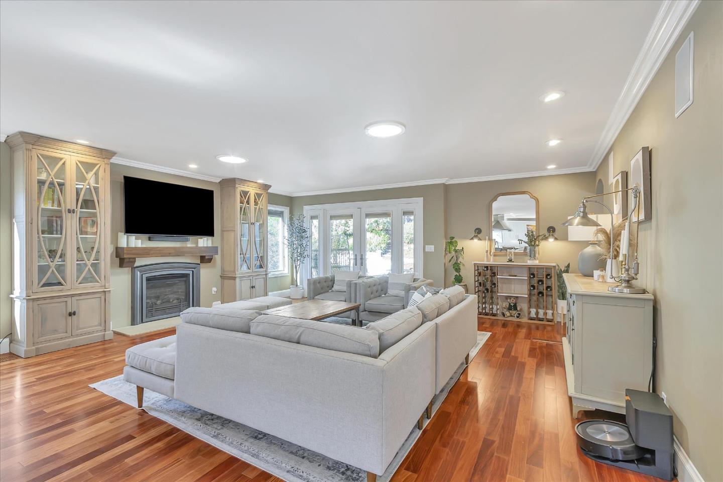 1261 Oddstad Boulevard Pacifica, CA 94044 - Photo 15 of 62 a living room with fireplace furniture and a flat screen tv