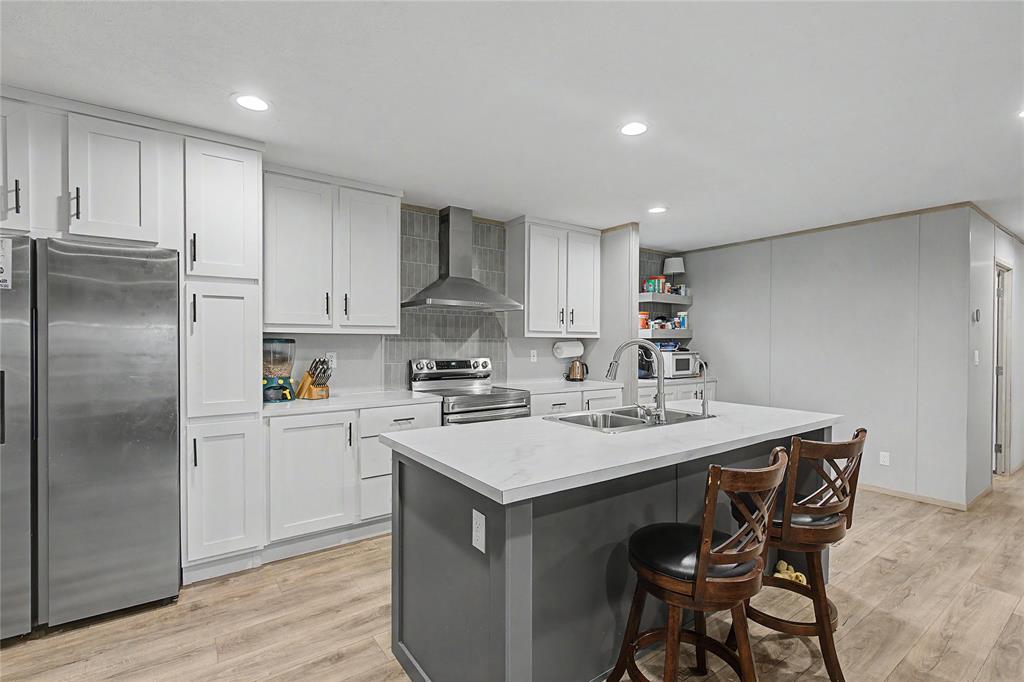 6065 Timber Trail Azle, TX 76020 - Photo 1 of 33 a kitchen with a sink stainless steel appliances and white cabinets
