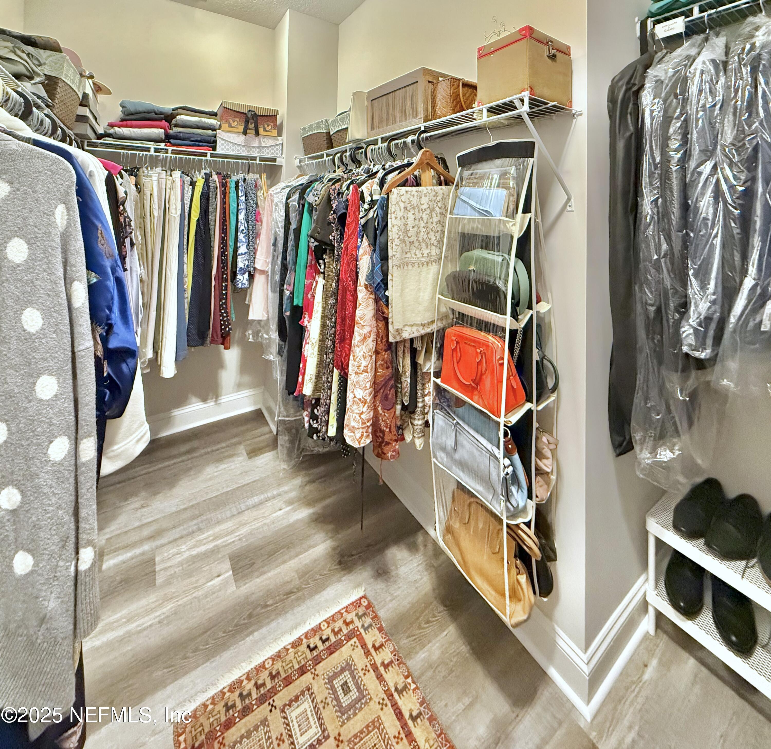 6887 Azalea Grove Drive Jacksonville, FL 32258 - Photo 22 of 35 a view of walk in closet with clothes and shoes