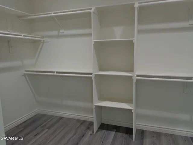 a empty closet with white paint