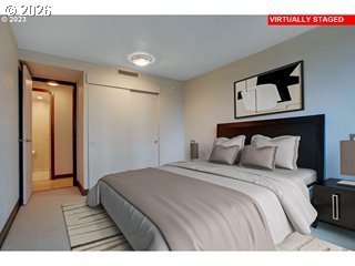 111 Southwest Harrison Street, Unit 17B Portland, OR 97201 - Photo 10 of 25 Primary Bedroom