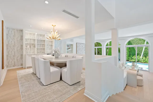 a view of living room with furniture and window