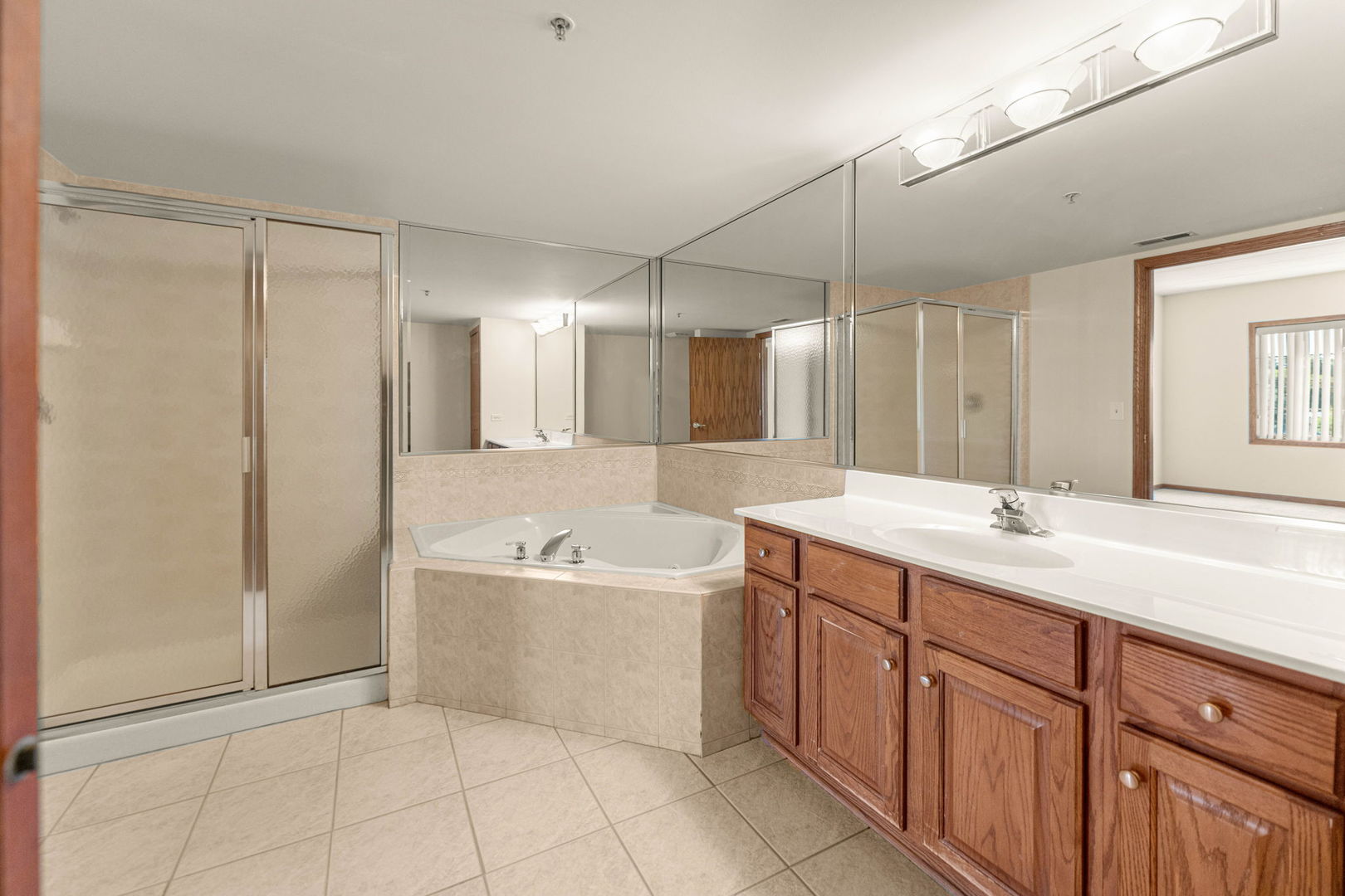 11901 Windemere Court, Unit 301 Orland Park, IL 60467 - Photo 8 of 27 a bathroom with a tub sink and mirror