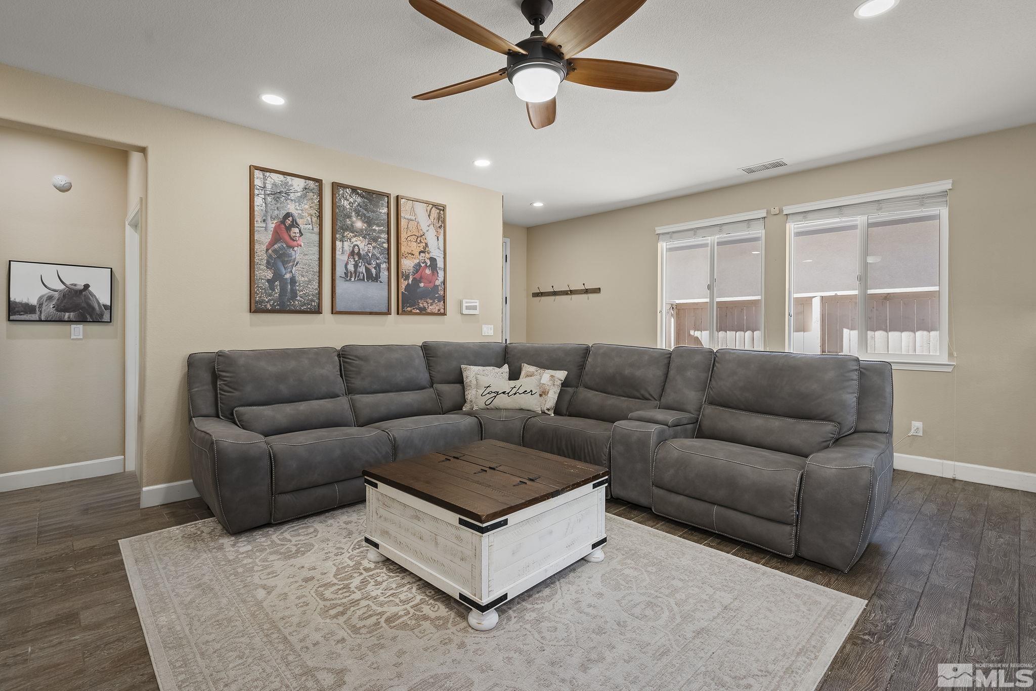 2135 Blue Oaks Drive Reno, NV 89521 - Photo 5 of 23 a living room with furniture and a ceiling fan