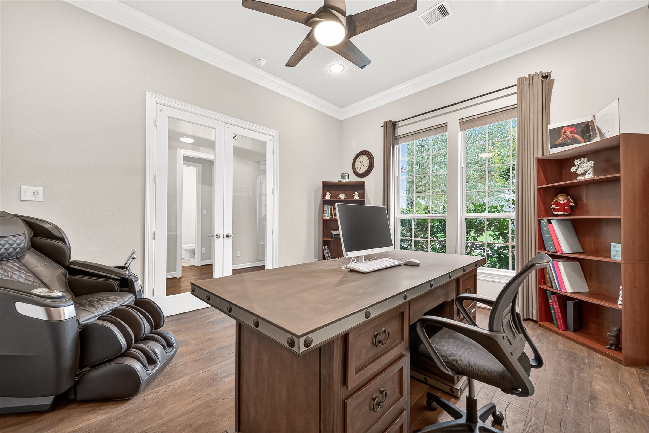 32607 Wingfoot Circle Fulshear, TX 77441 - Photo 6 of 39 Glass doors help keep this space quiet for when concentration is needed