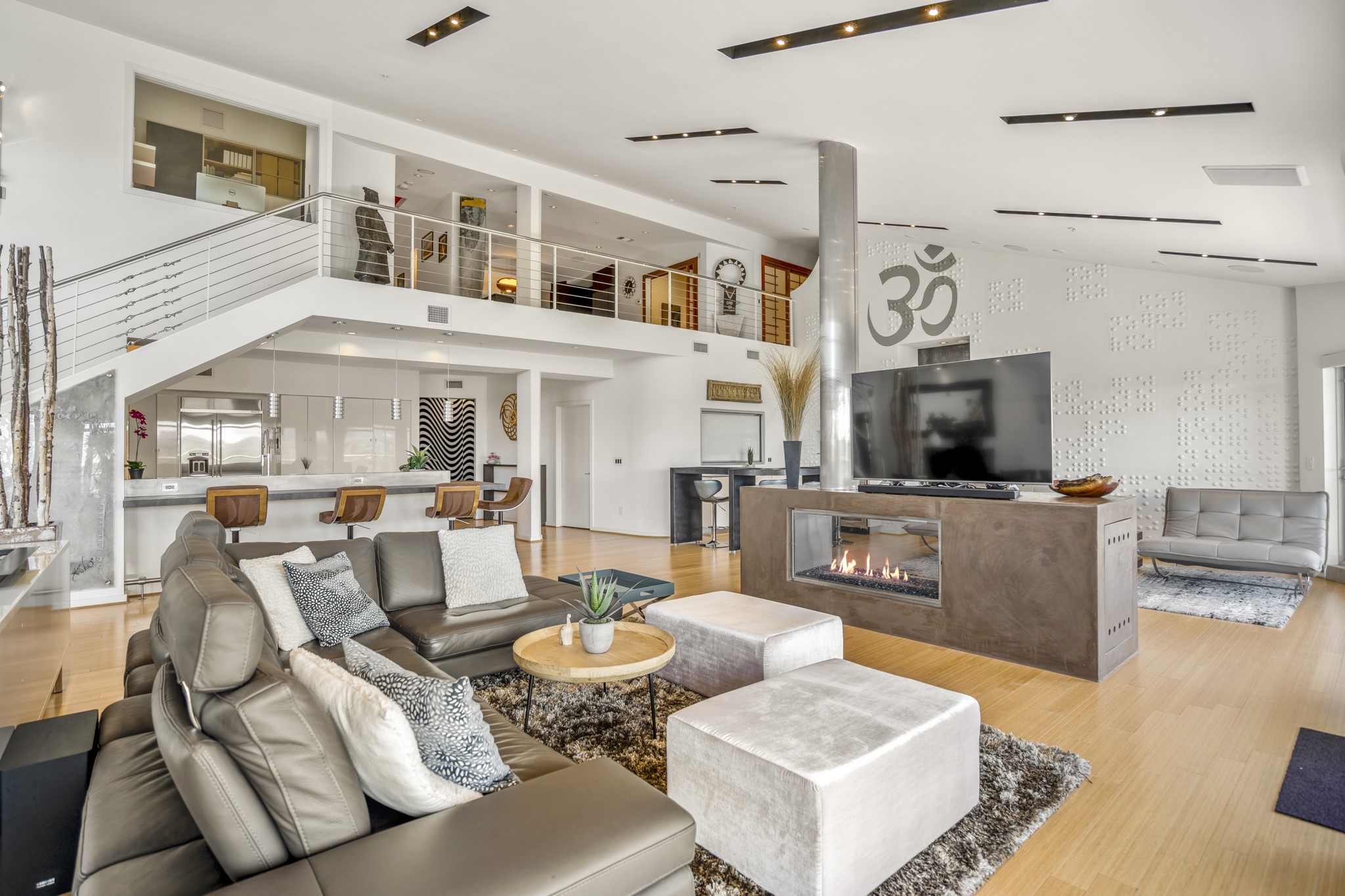 102 Quitman Street, Unit 405 Houston, TX 77009 - Photo 12 of 46 a living room with furniture and a fireplace