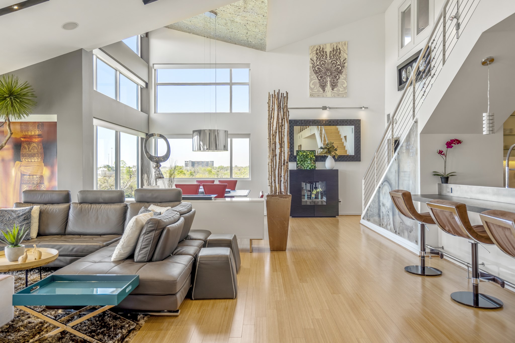 102 Quitman Street, Unit 405 Houston, TX 77009 - Photo 20 of 46 a living room with furniture and a wooden floor