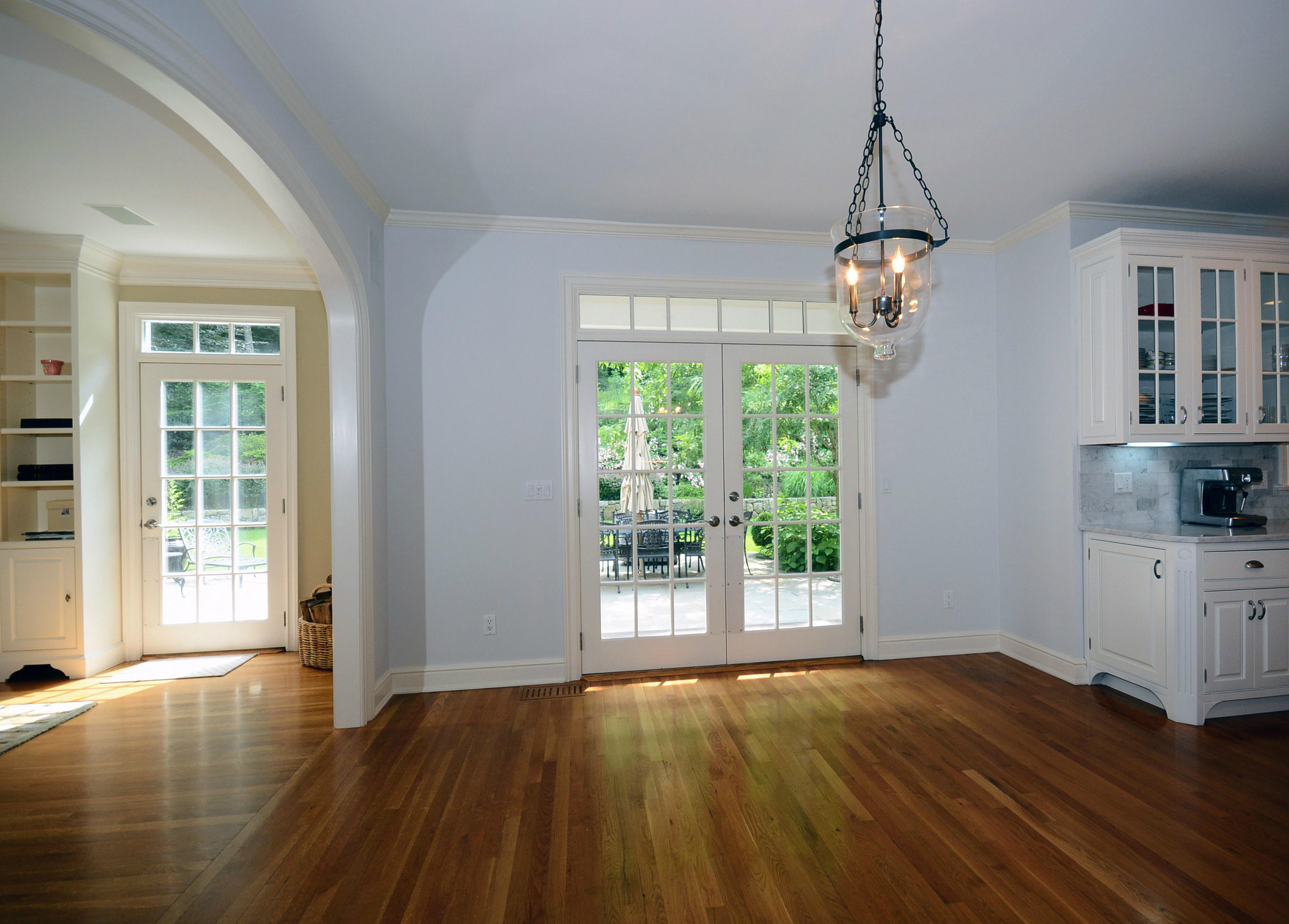 658 Valley Road New Canaan, CT 06840 - Photo 15 of 23 a view of empty room with wooden floor and fan