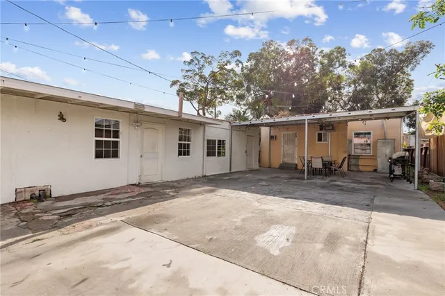 a backyard of a house