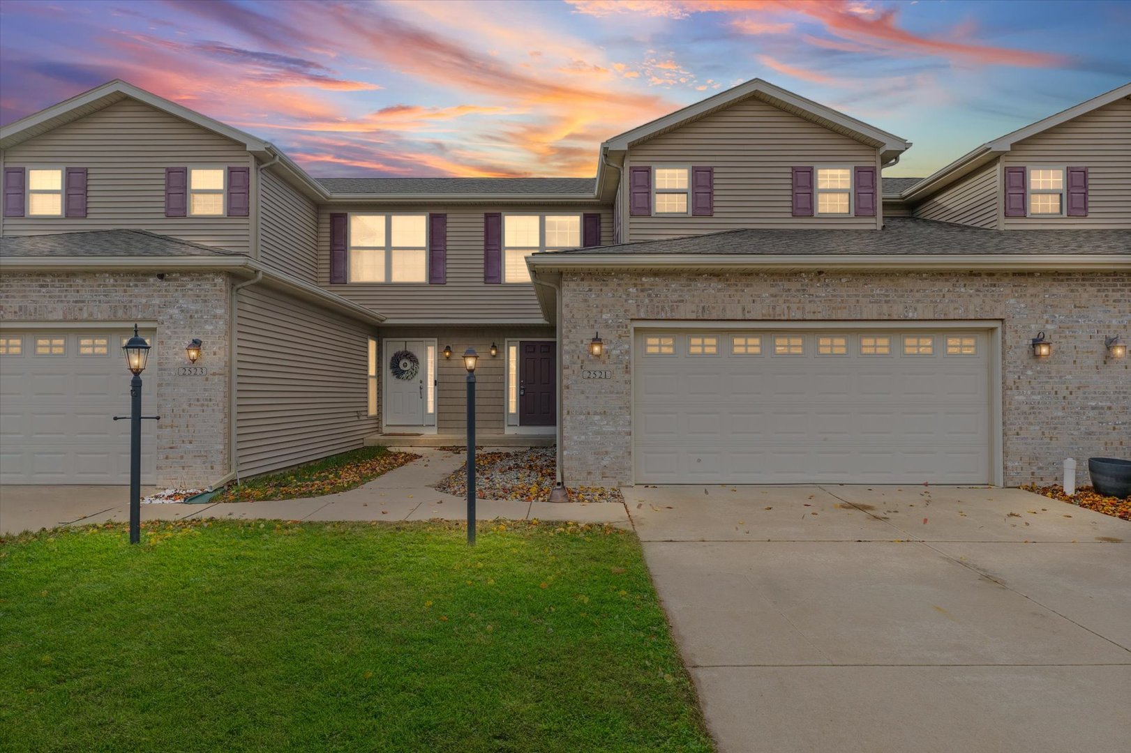 a view of backyard of a house