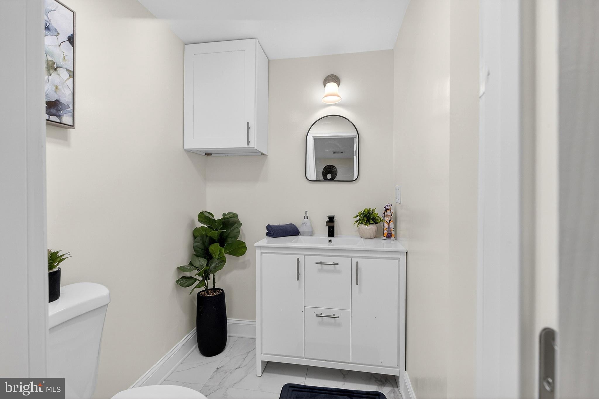4 Lower Greenbriar Road Wilmington, DE 19810 - Photo 10 of 31 a close view of a sink a potted plant and a window