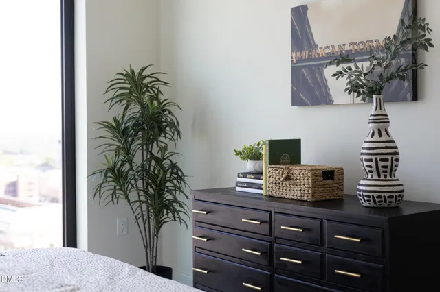 a view of a city from a balcony