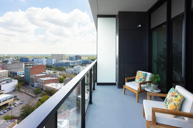 a view of a terrace with couches