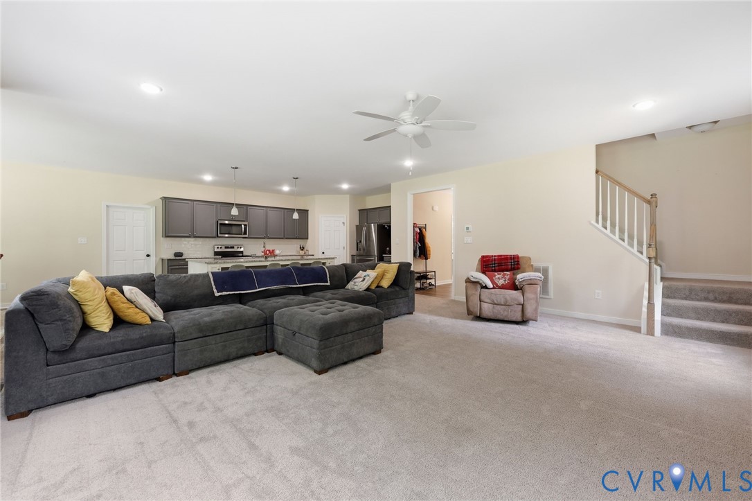13020 Elmont Road Ashland, VA 23005 - Photo 19 of 56 Open living room to kitchen