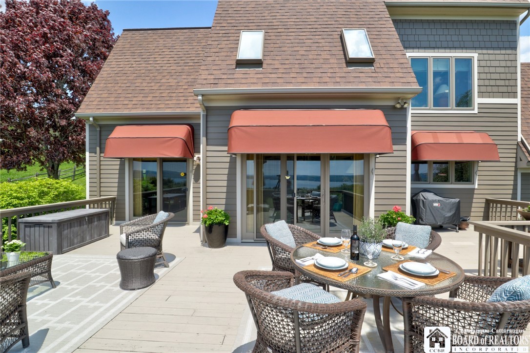 4128 Alm Road Ellery, NY 14712 - Photo 11 of 44 Lovely deck with designer awnings!
