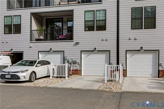 a white building that has a window