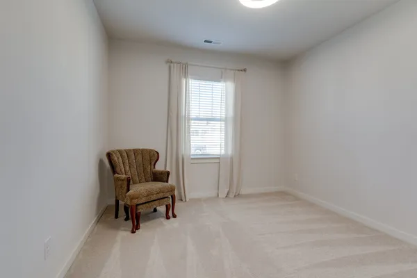 an empty room with closet