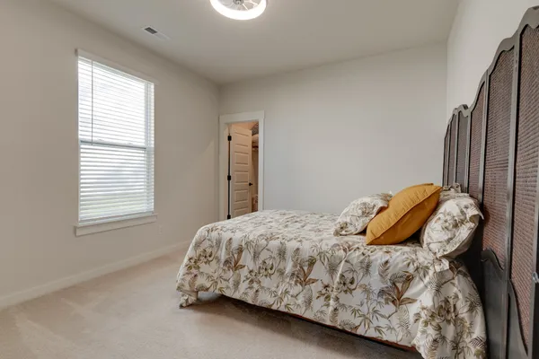 a view of a bench in a room