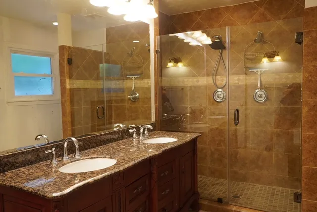 a view of a backyard with a lounge chair