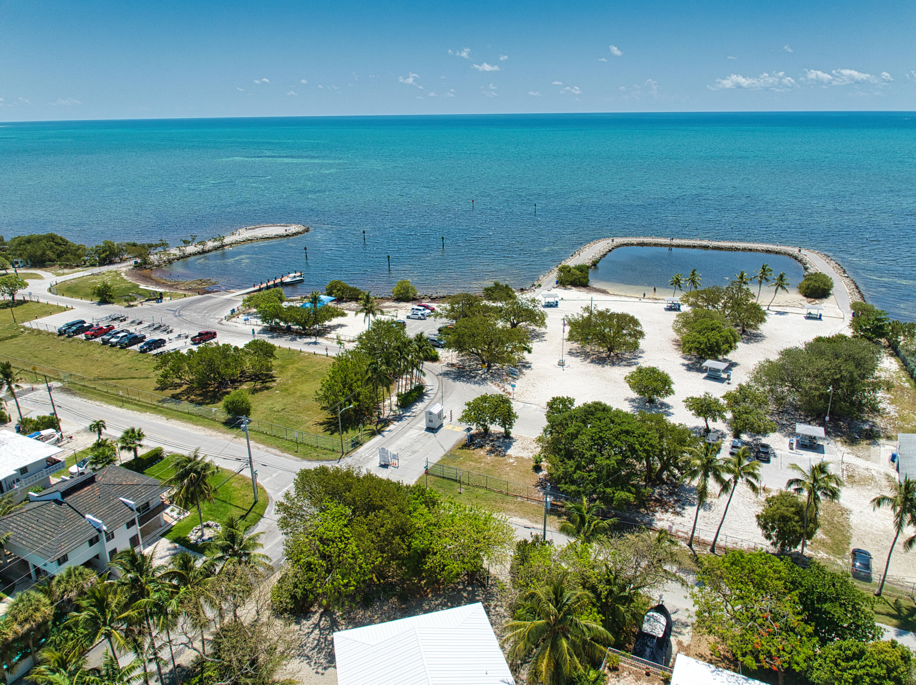 499 Beach Road Tavernier, FL 33070 - Photo 52 of 53 an aerial view of a house with a yard