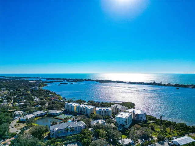 a view of a city with ocean view