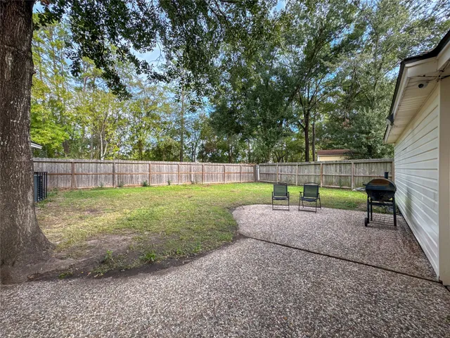 a view of backyard with tree