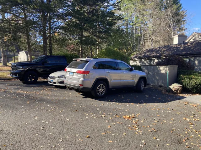 a view of a cars parking space