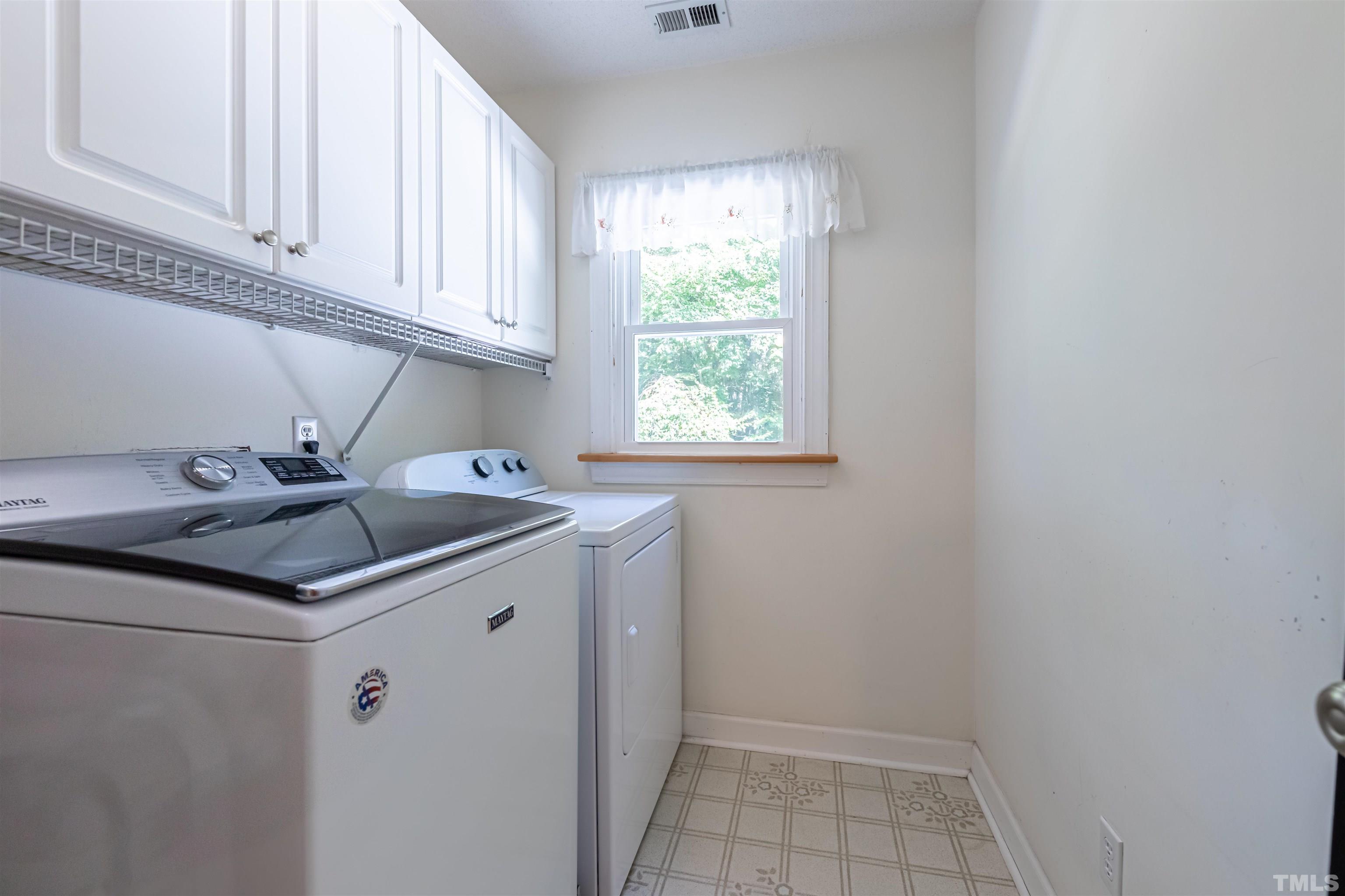 11308 Derby Lane Raleigh, NC 27613 - Photo 28 of 42 a utility room with a sink a cabinetry and a window