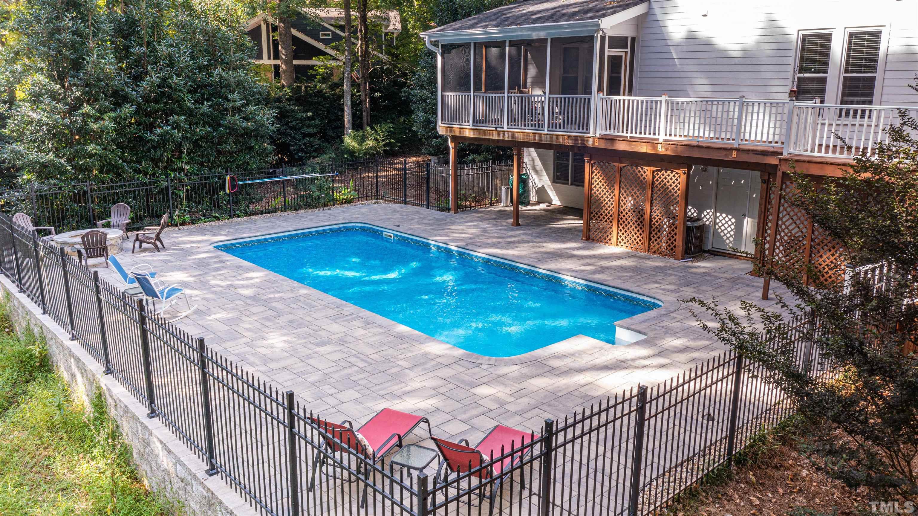 11308 Derby Lane Raleigh, NC 27613 - Photo 38 of 42 a view of a balcony with two chairs