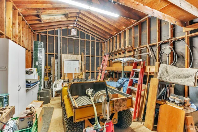 a view of a balcony with chairs
