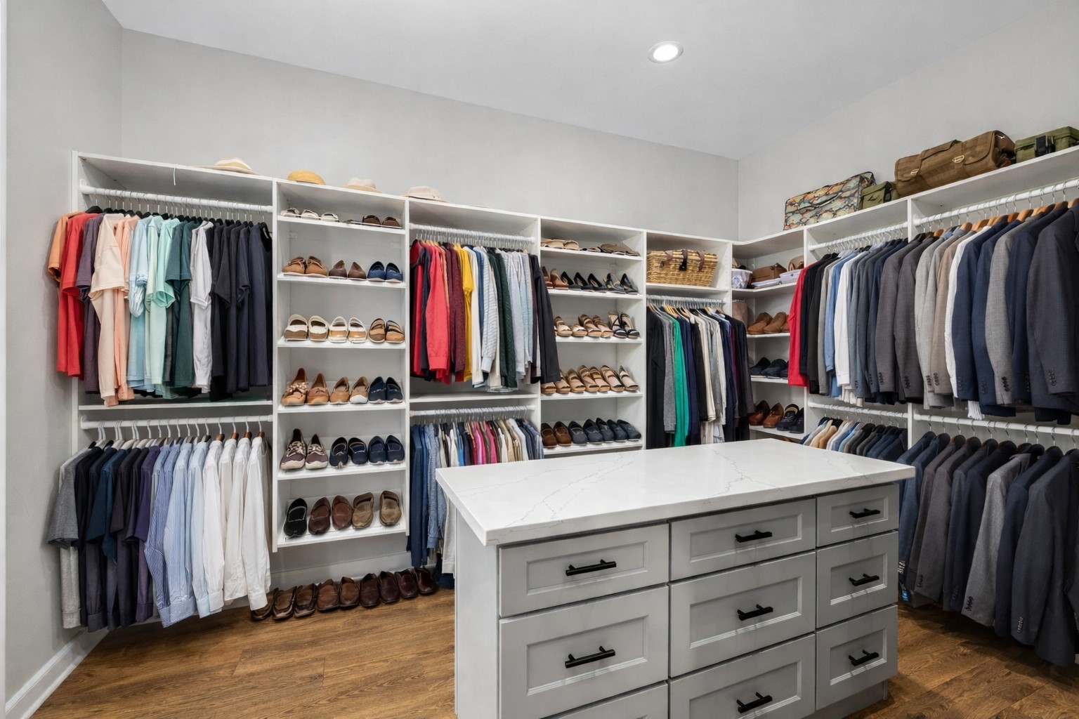 1507 Smith Rau Road Columbus, TX 78934 - Photo 19 of 42 a view of walk in closet with clothes and shoes
