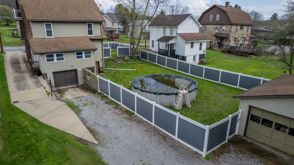 432 Colerain Street Sligo, PA 16255 - Photo 33 of 44 an aerial view of a house with swimming pool garden and outdoor seating
