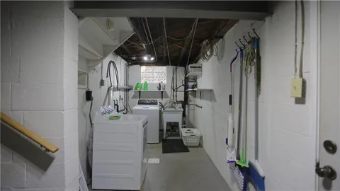 a view of backyard with green space