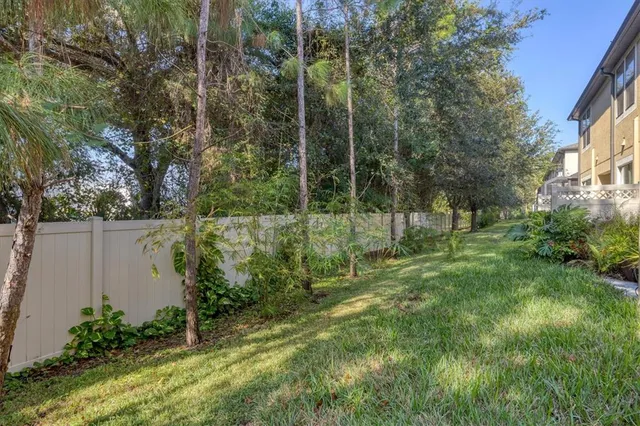 a view of a backyard