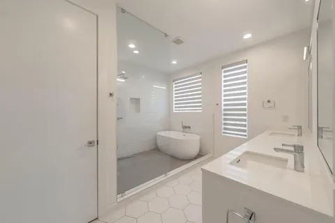 a very nice looking room with a large window