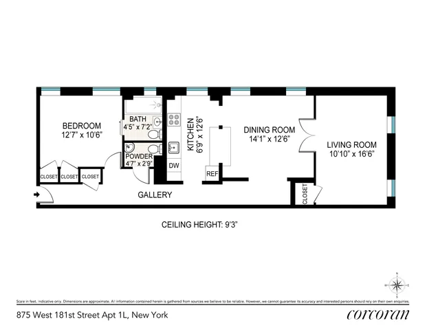 $650,000 | 875 West 181st Street, Unit 1L | Hudson Heights