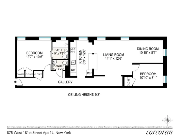 $650,000 | 875 West 181st Street, Unit 1L | Hudson Heights