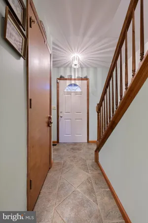 a view of a hallway with entryway