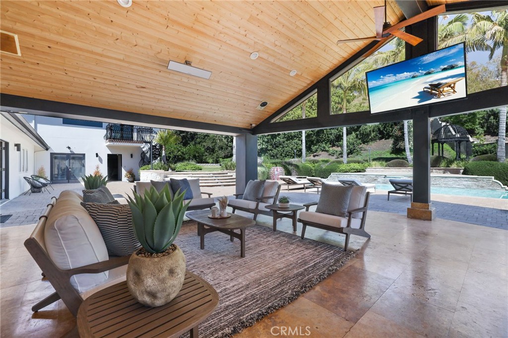10372 South Crawford Canyon Road Santa Ana, CA 92705 - Photo 16 of 75 a outdoor living space with furniture and garden view