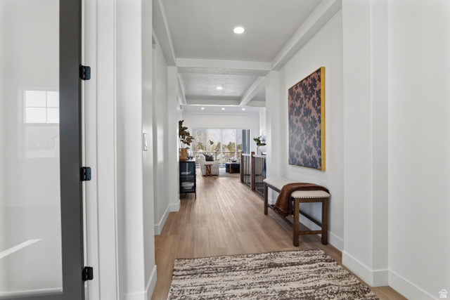 624 North Legend Circle, Unit 480 Mapleton, UT 84664 - Photo 4 of 34 Corridor with recessed lighting and light wood finished floors