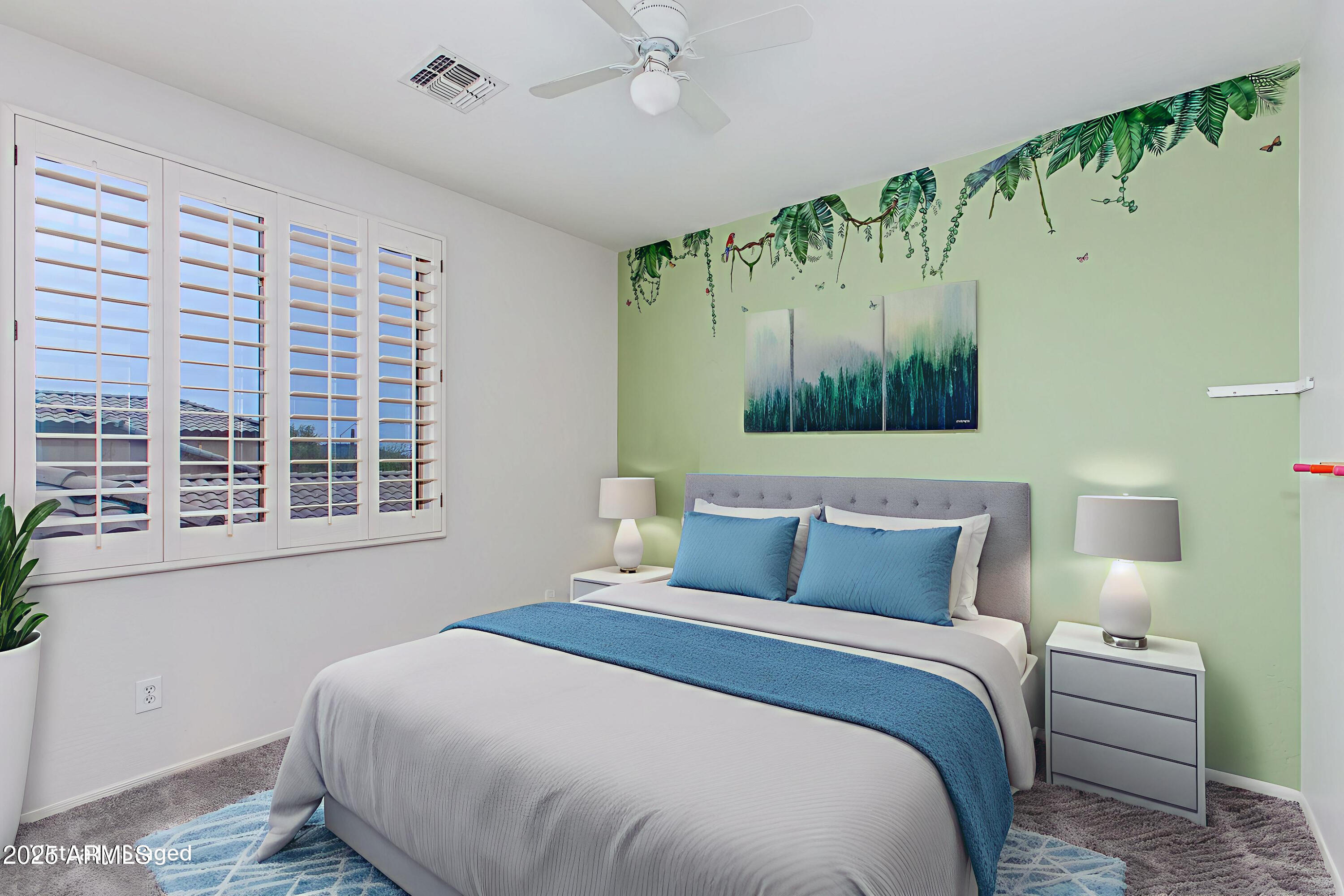 40332 North High Noon Way Phoenix, AZ 85086 - Photo 11 of 25 a bedroom with a bed and a painting on the wall