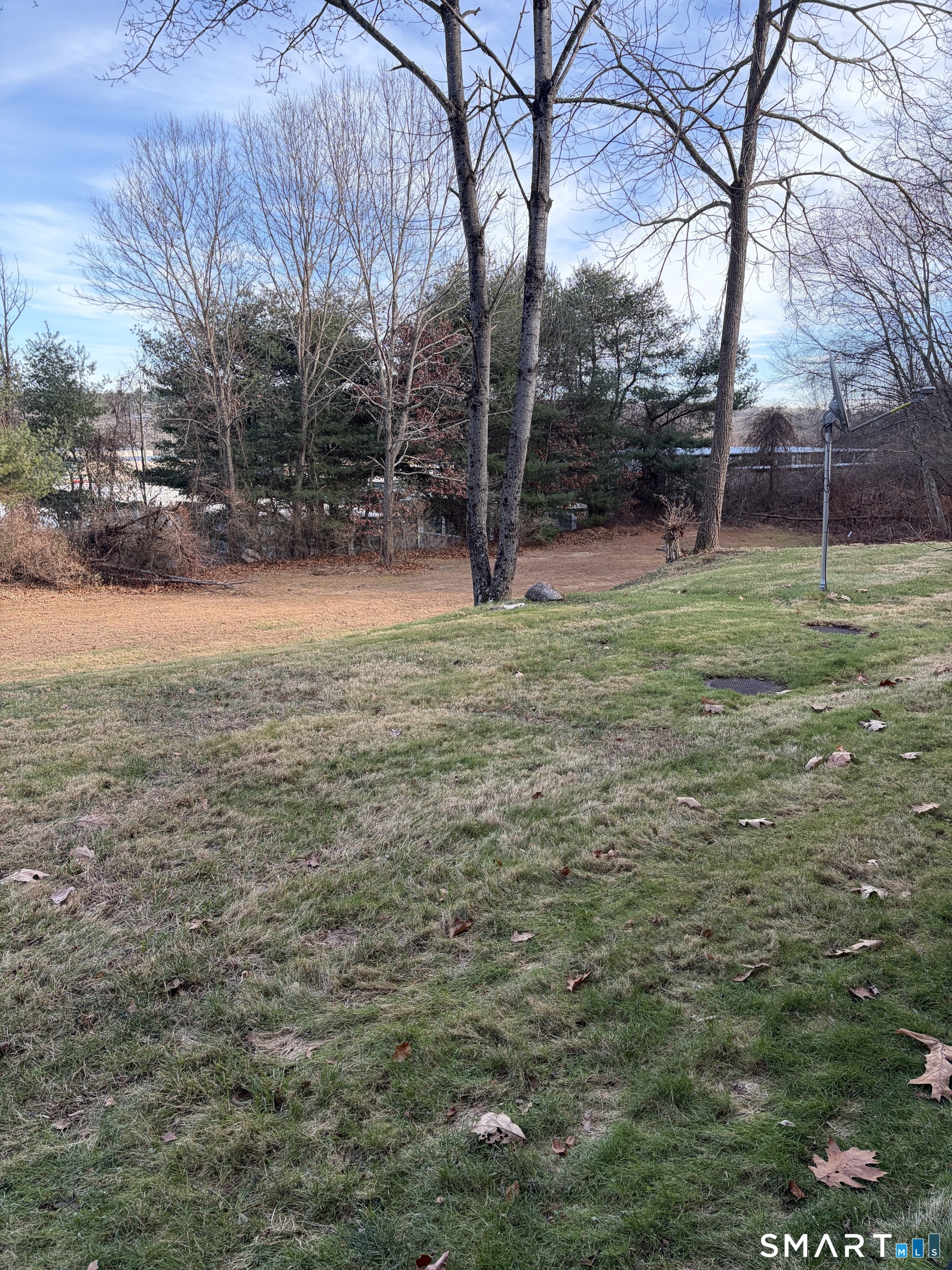 270 South Windham Road, Unit 63 Willimantic, CT 06226 - Photo 14 of 18 a backyard of a house with plants and large trees