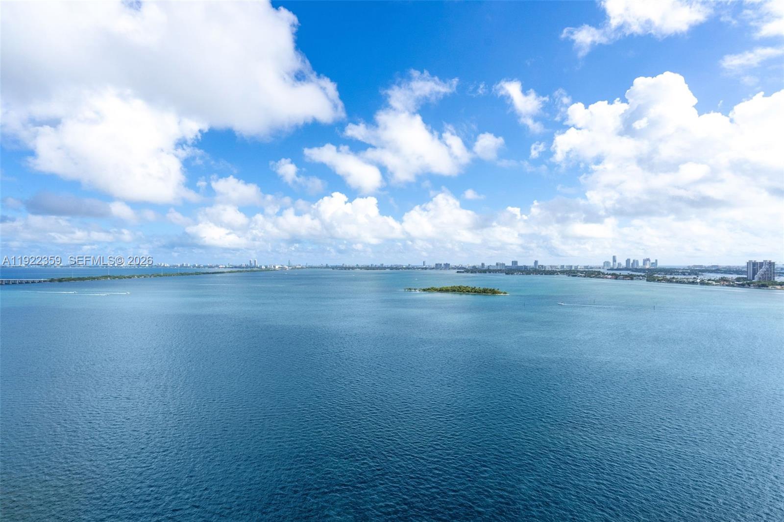 a view of a lake from a yard