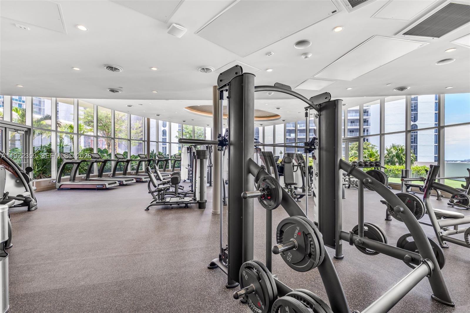 700 Northeast 24th Street, Unit 2003 Miami, FL 33137 - Photo 48 of 87 a view of a room with gym equipment