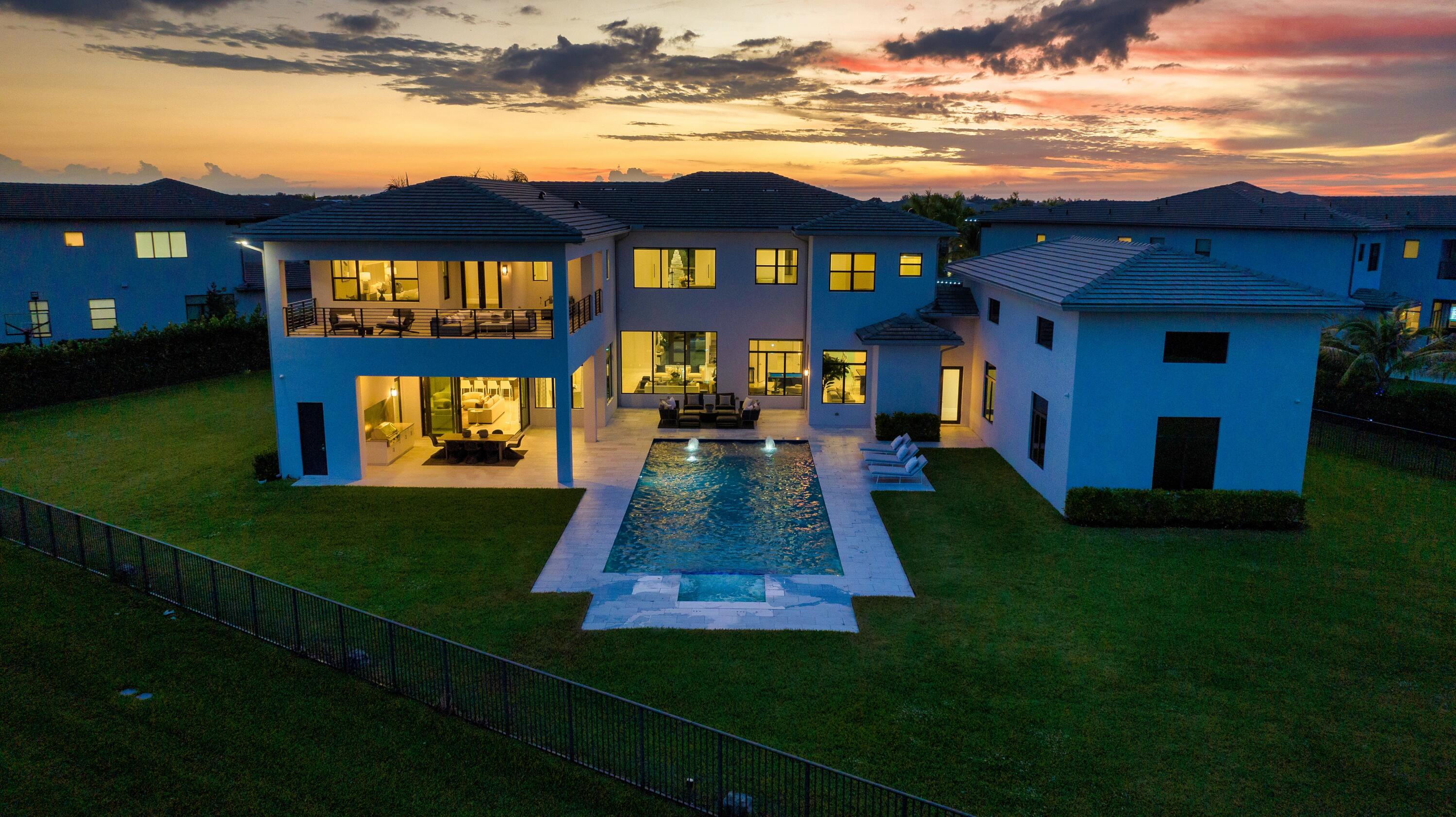 17055 Brulee Breeze Way Boca Raton, FL 33496 - Photo 46 of 52 Dusk Aerial