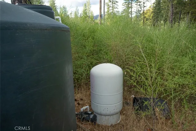 a view of backyard of house