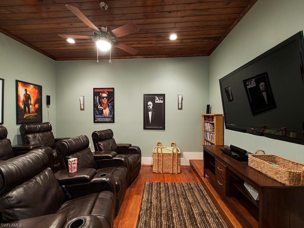 59 Myrtle Road Naples, FL 34108 - Photo 15 of 25 Sound-insulated Theatre with 6 plush lounge chairs and huge screen TV